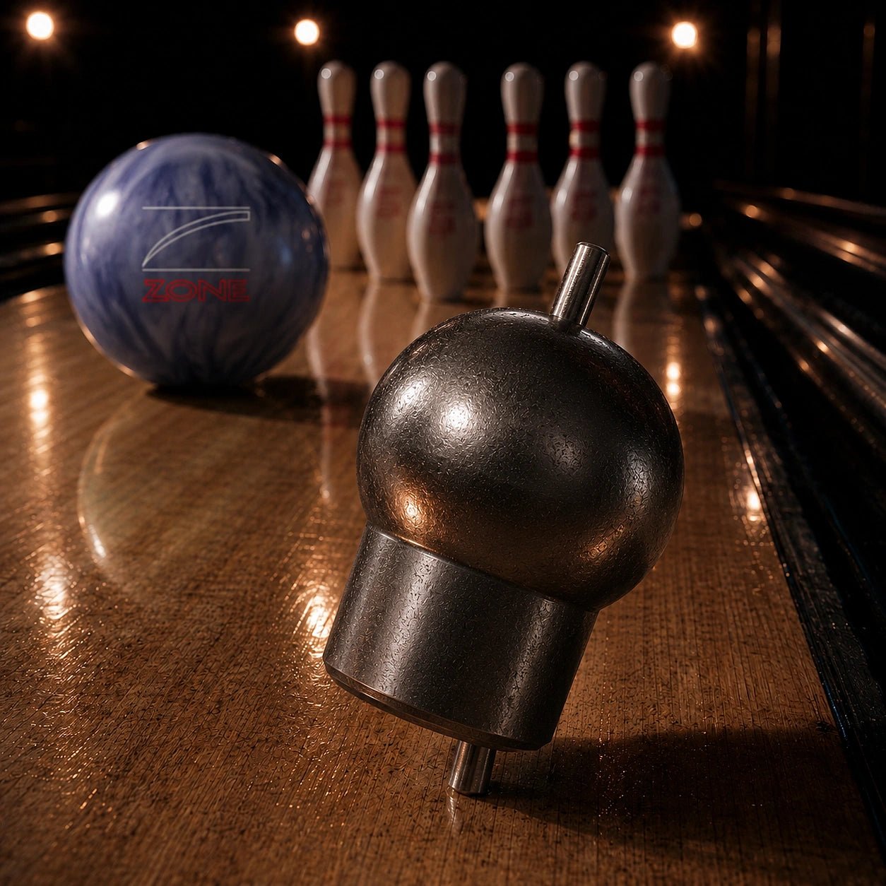 Boule <br> BRUNSWICK DANGER ZONE PURPLE ICE - Bowling Stars
