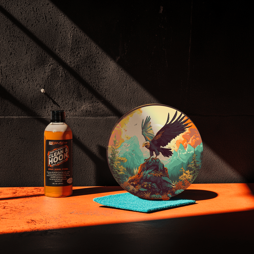 Hands holding a red orb with intricate, patterned artwork depicting a figure with sunglasses.