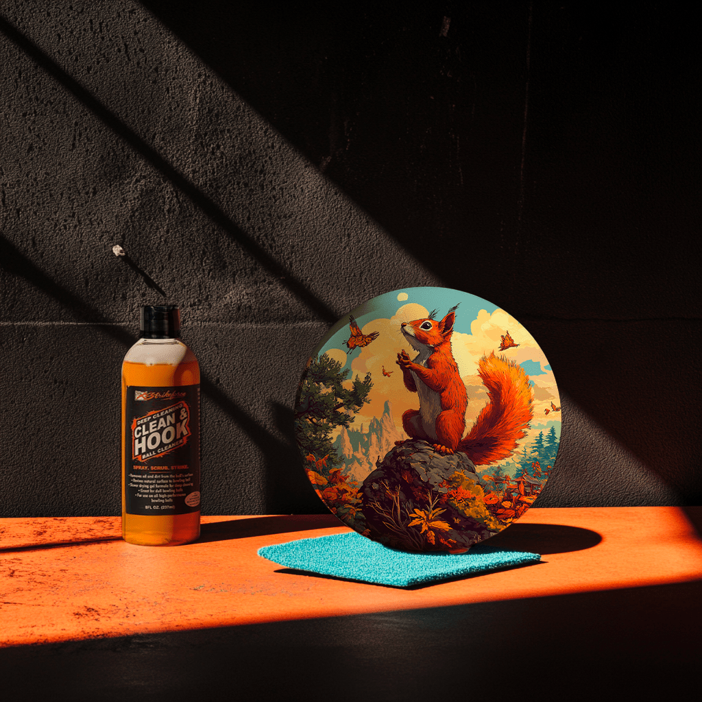 Hands holding a red orb with intricate, patterned artwork depicting a figure with sunglasses.