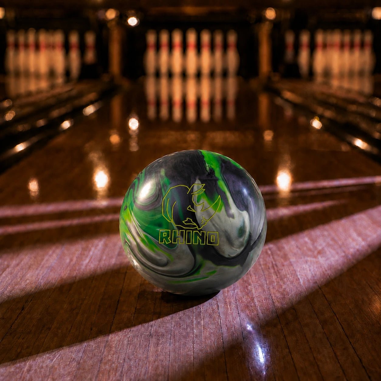 Boule RHINO CARBON/LIME/SILVER - Bowling Stars