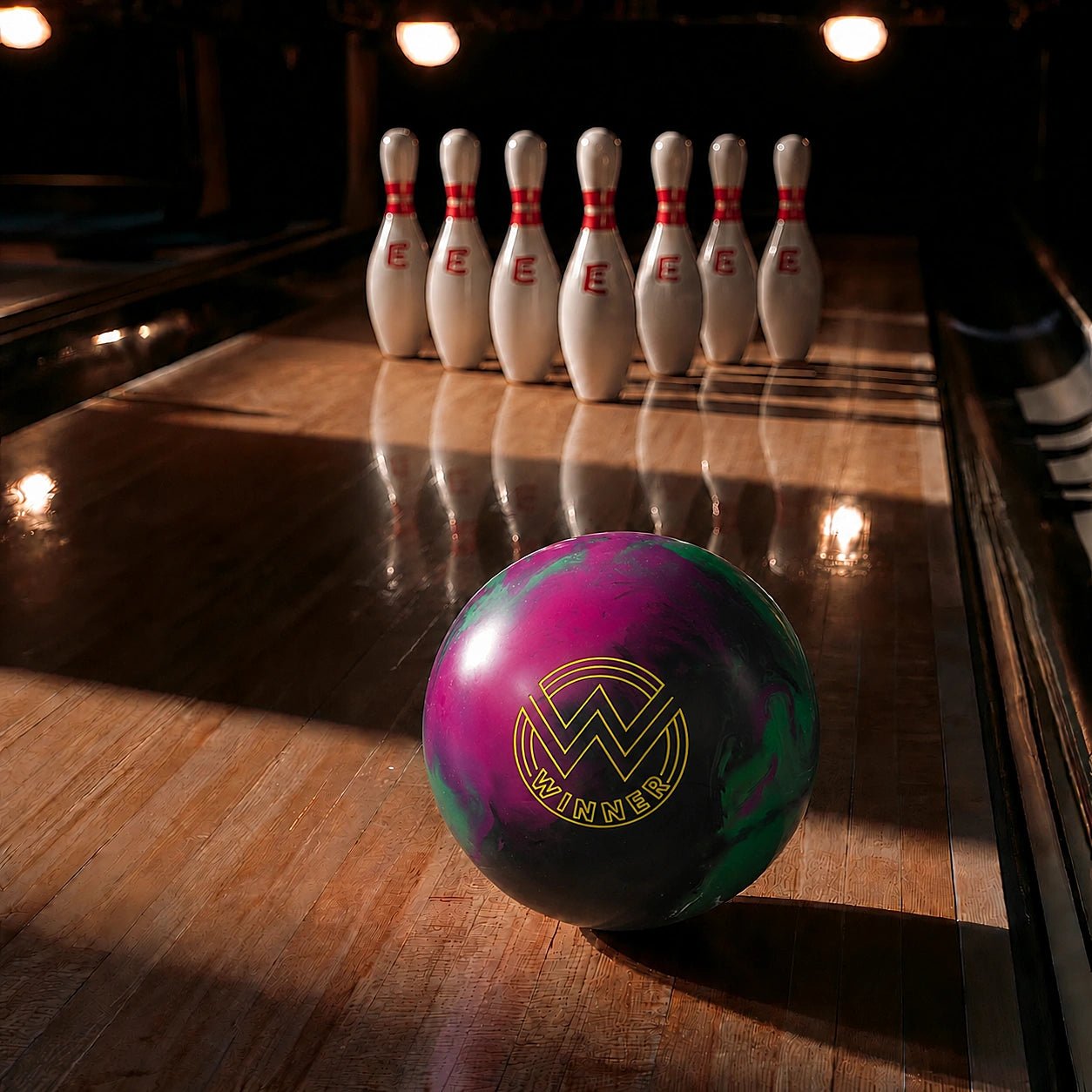 Boule ROTO GRIP WINNER SOLID BLACK/PURPLE/GREEN - Bowling Stars