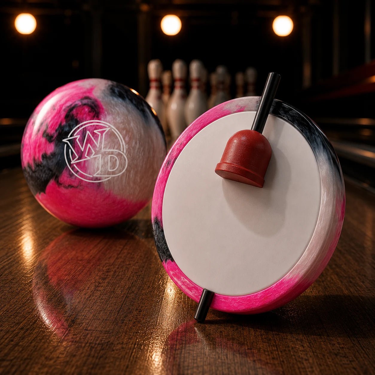 Boule WHITE DOT WILD ORCHID - Bowling Stars