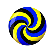 boule de bowling, BOULE Viz-A-Ball Spiral Jaune/Bleu/Noir - Bowling Star's