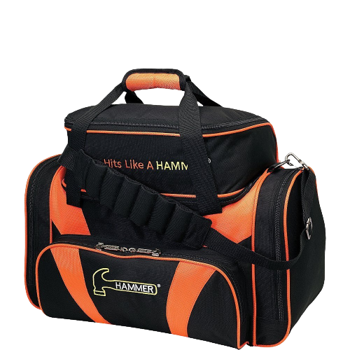 SAC, HAMMER PREMIUM DELUXE DOUBLE TOTE BLACK/ORANGE - Bowling Star's