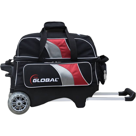 SAC, 900 GLOBAL 2-BALL DELUXE ROLLER BLACK/RED/SILVER - Bowling Star's