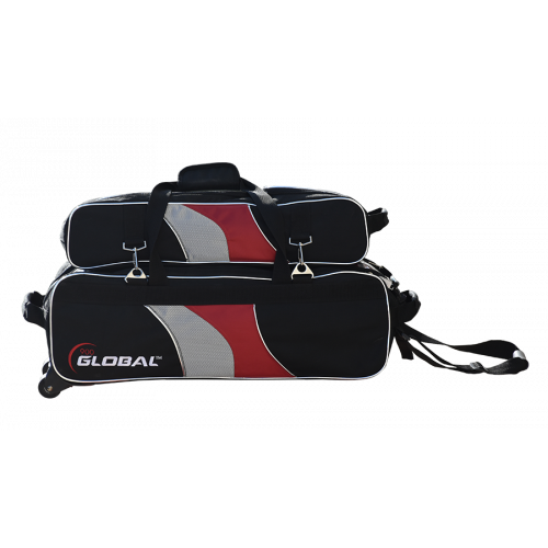 SAC, 900 GLOBAL 3-BALL DELUXE AIRLINE BLACK/RED/SILVER - Bowling Star's