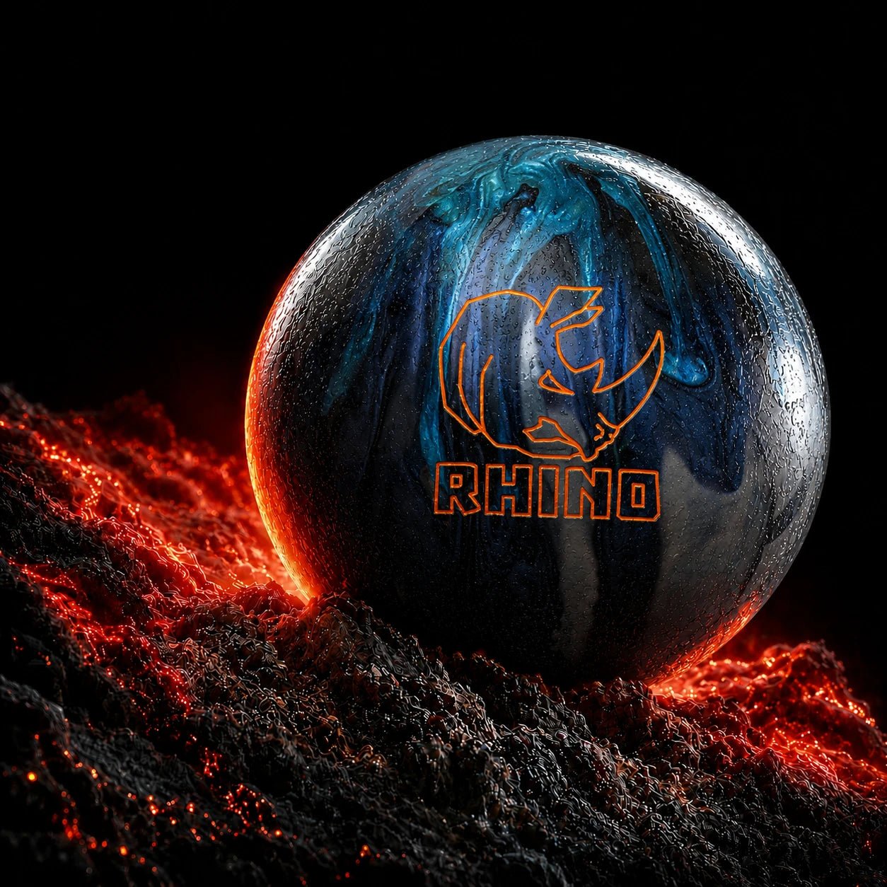 Boule BRUNSWICK RHINO BLUE CADET GREY SILVER - Bowling Stars