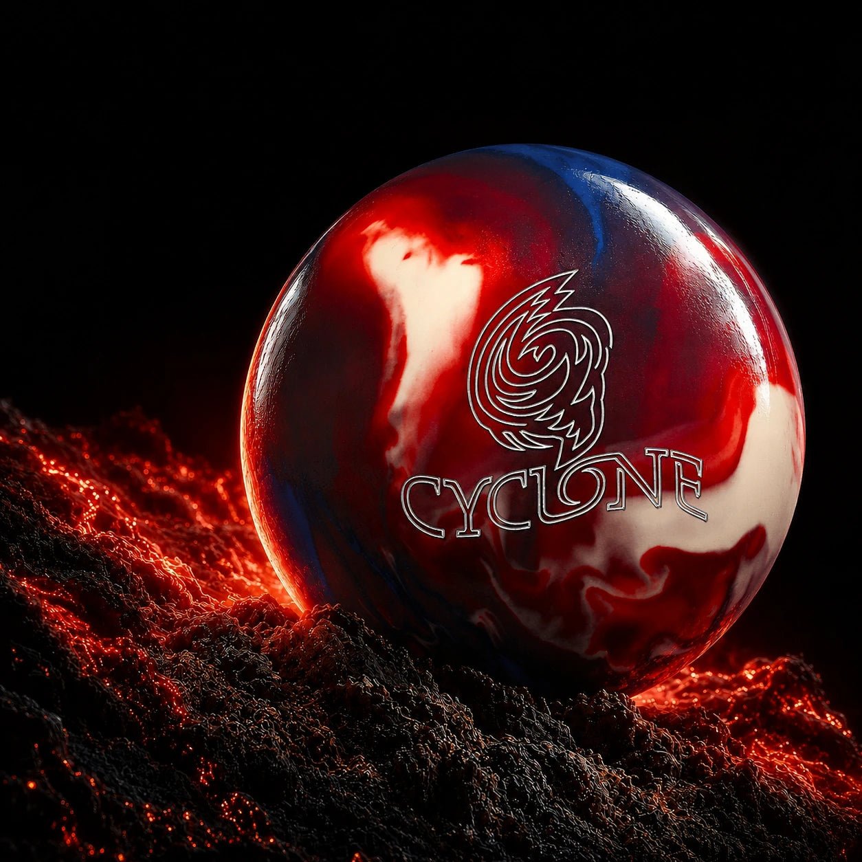 Boule EBONITE CYCLONE - RED/WHITE/BLUE - Bowling Stars