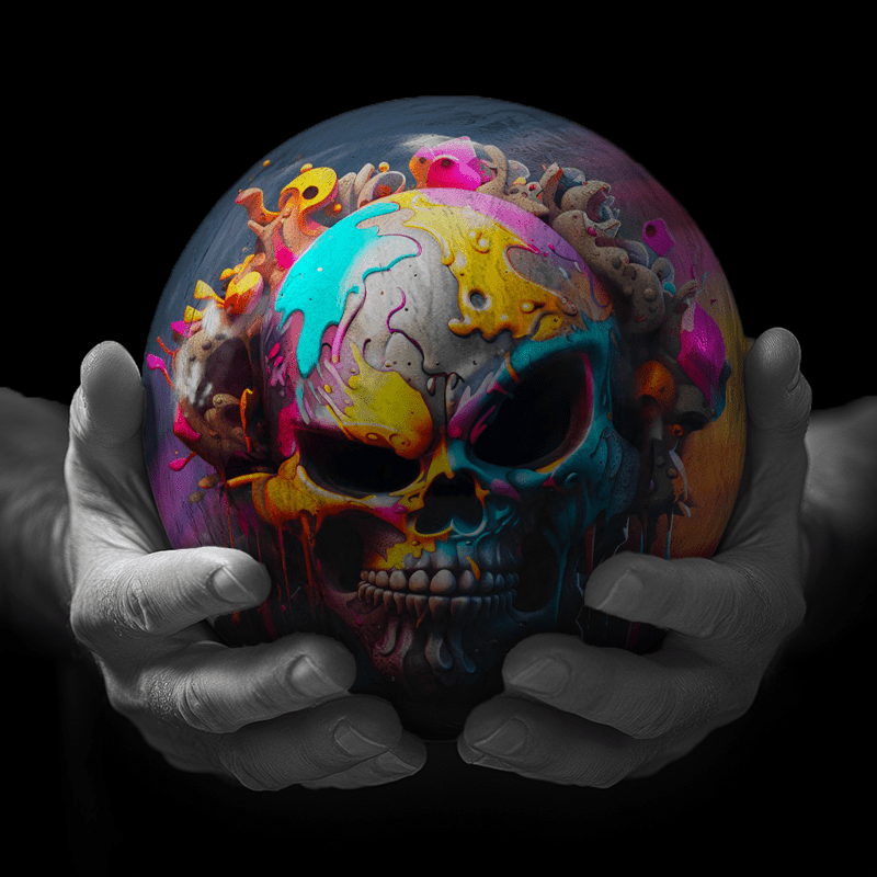 Bola Rainbow Skull Blitz - Bowling Stars