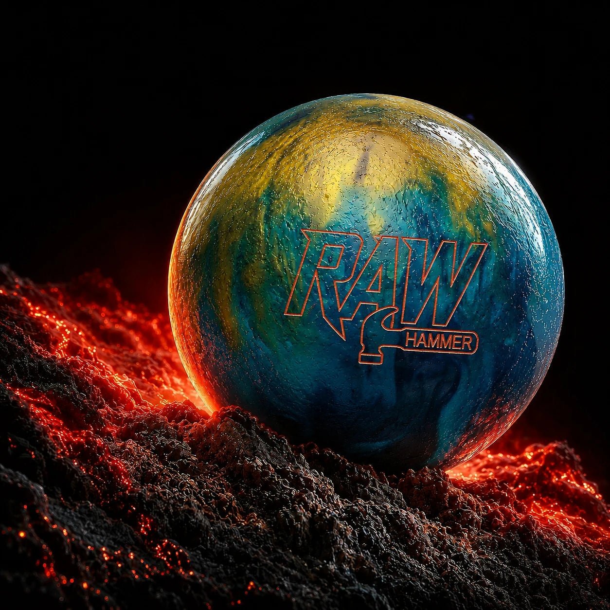 Boule RAW SMOKE/BLUE/GOLD HAMMER - Bowling Stars