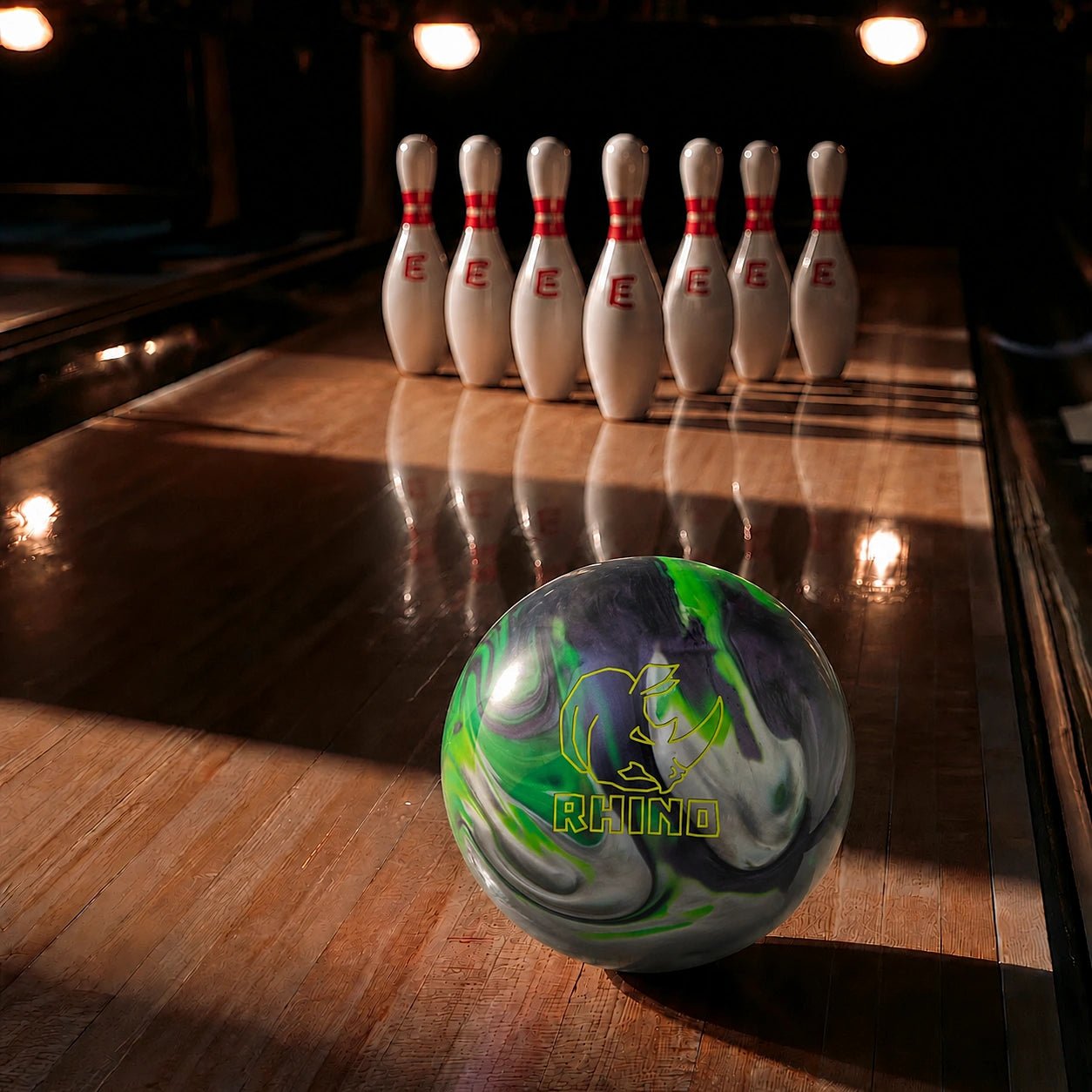 Boule RHINO CARBON/LIME/SILVER - Bowling Stars