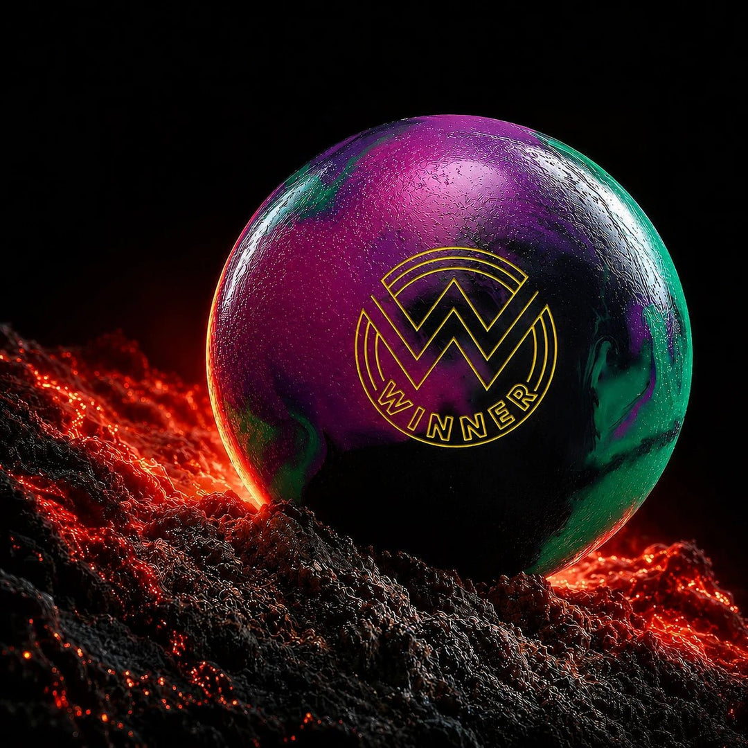 Boule ROTO GRIP WINNER SOLID BLACK/PURPLE/GREEN - Bowling Stars