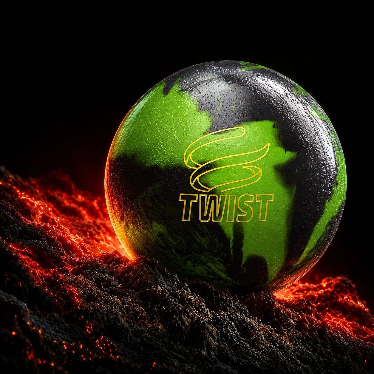 Boule Twist Neon Vert / Noir - Bowling Stars