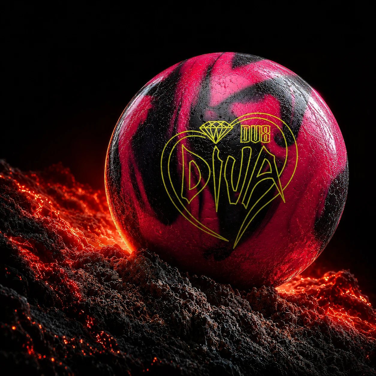 Boule VIZ-A-BALL FLAMING SKULL - Bowling Stars