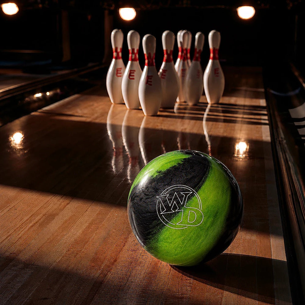 Boule WHITE DOT LIME SWIRL - Bowling Stars