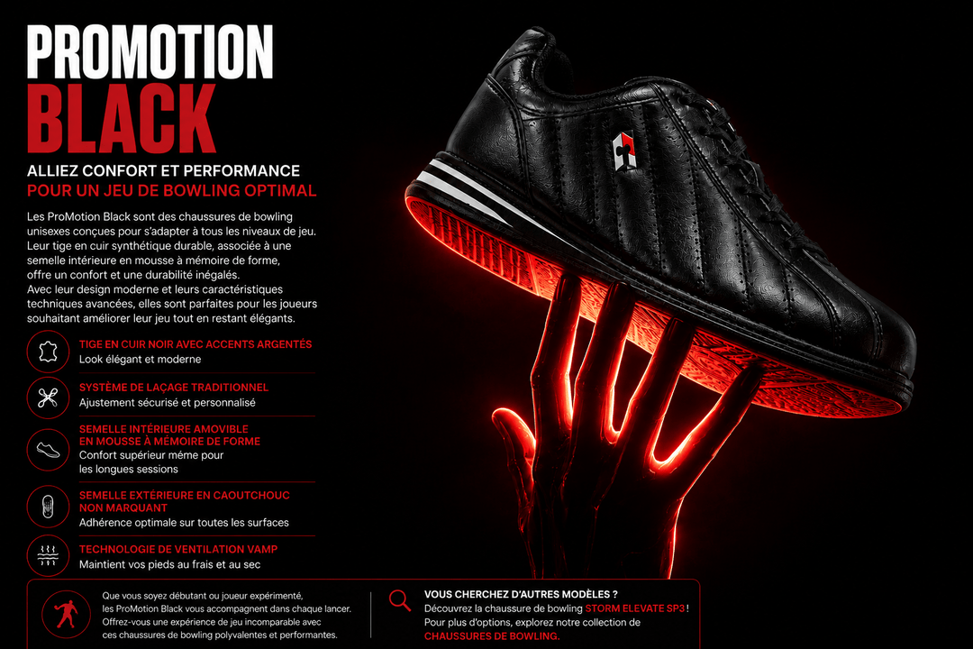 Chaussure de bowling ProMotion Black - Bowling Stars