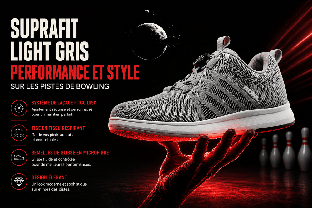 Chaussure de Bowling Suprafit light gris - Bowling Stars