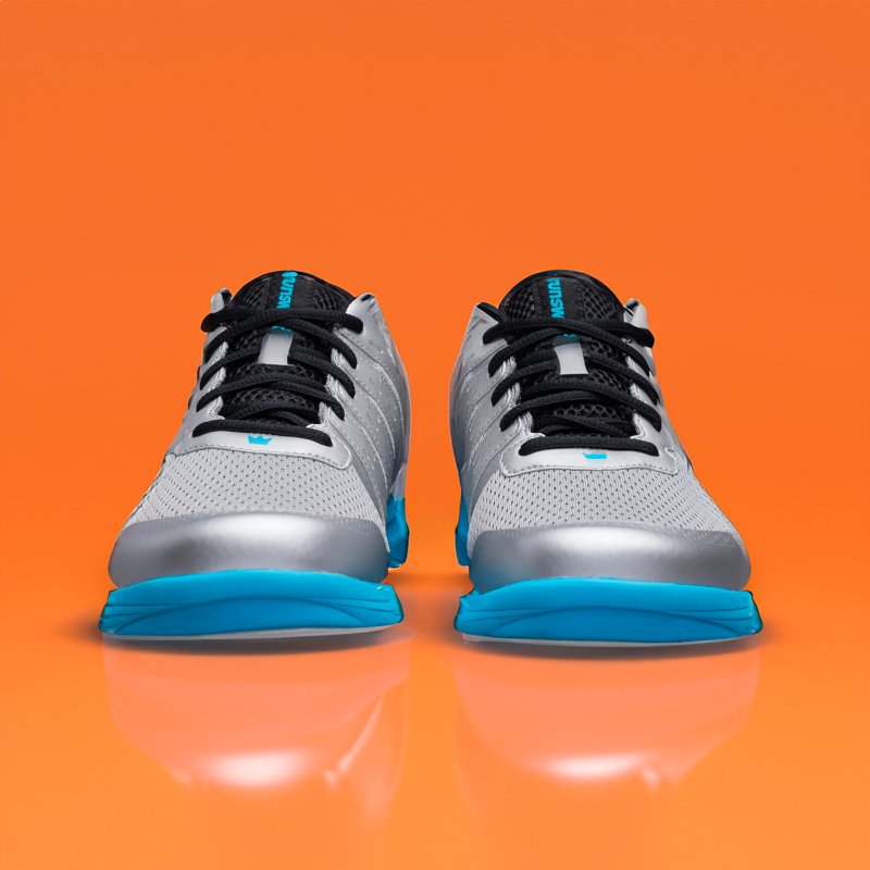 Chaussure de Bowling Velocity Silver/Sky Blue - Bowling Stars