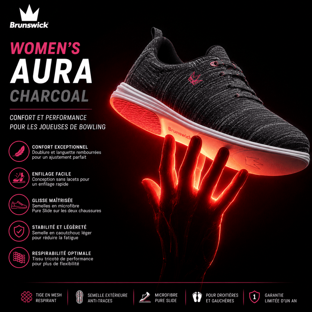 Chaussure de Bowling Women’s Aura Charcoal - Bowling Stars