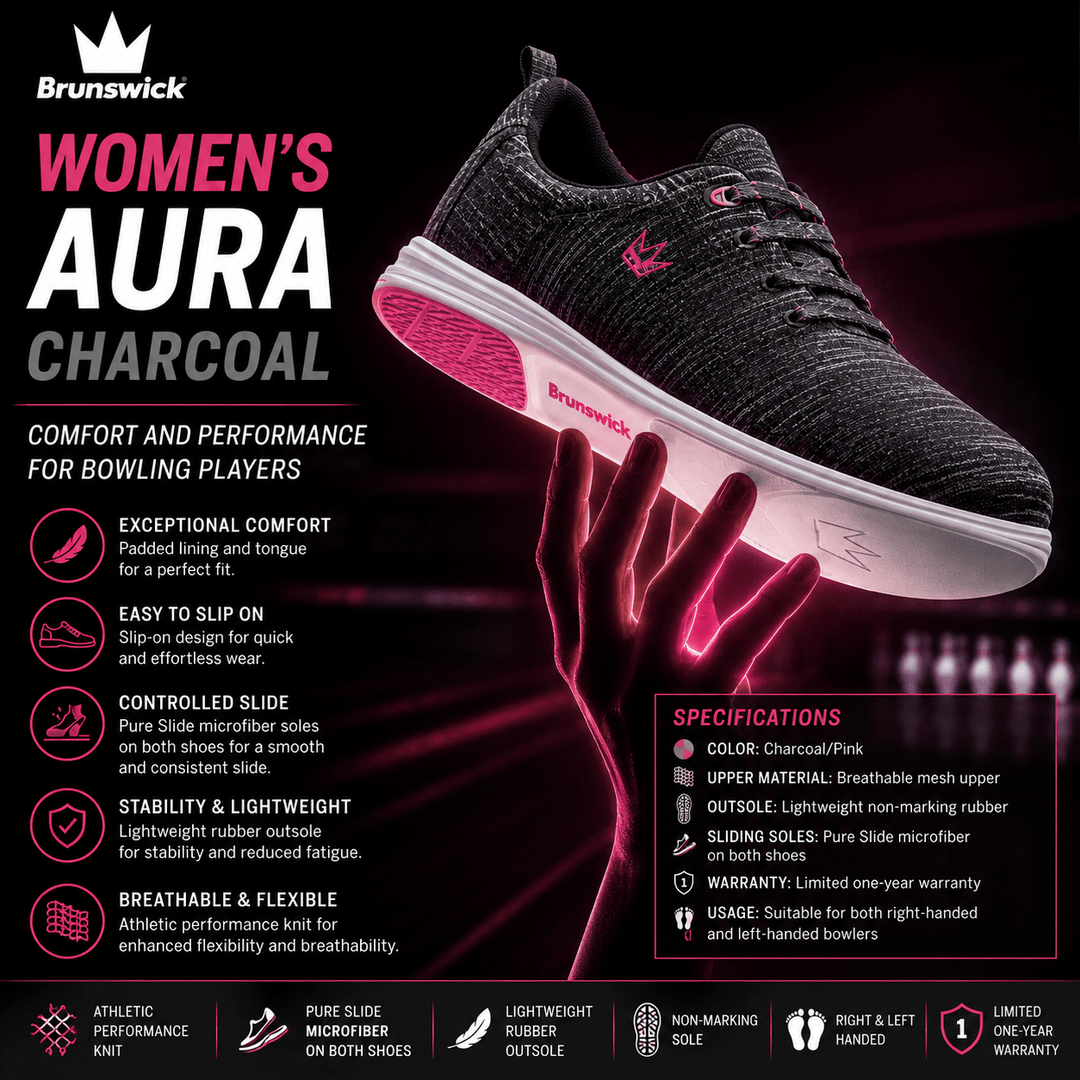 Chaussure de Bowling Women’s Aura Charcoal - Bowling Stars