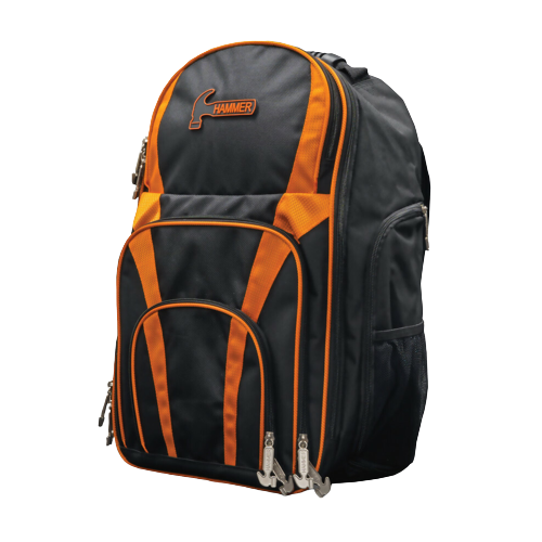 SAC, TOURNAMENT BACKPACK BLACK/ORANGE HAMMER - Bowling Star's