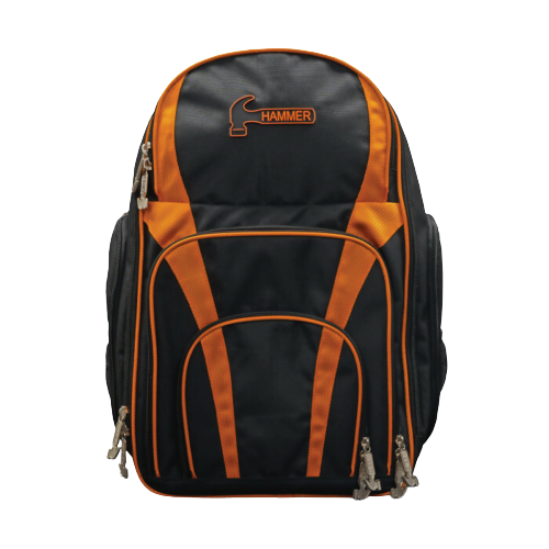 SAC, TOURNAMENT BACKPACK BLACK/ORANGE HAMMER - Bowling Star's