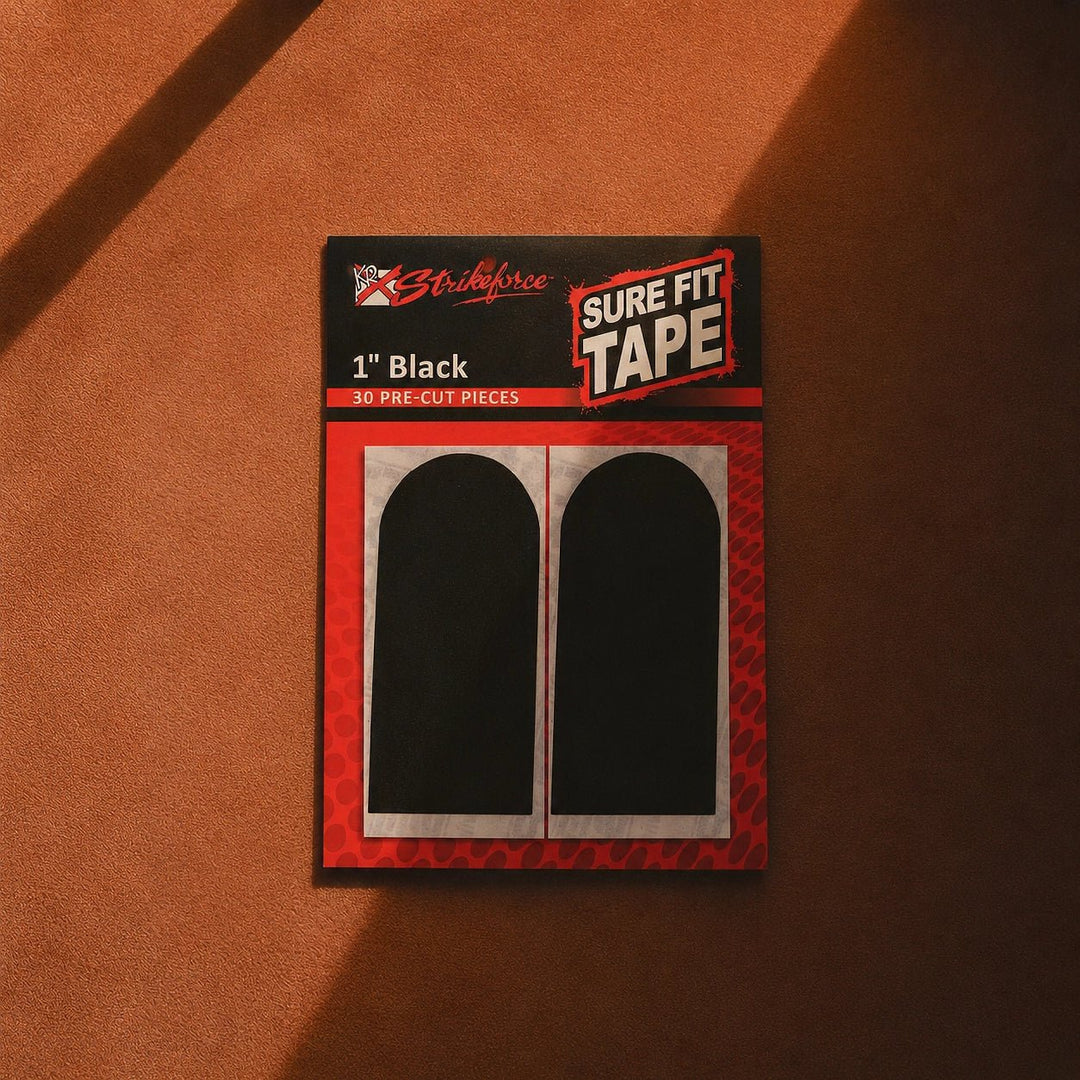 KR SURE FIT TAPE (30 PC) - BLACK 1/2" (DOZEN) - Bowling Stars