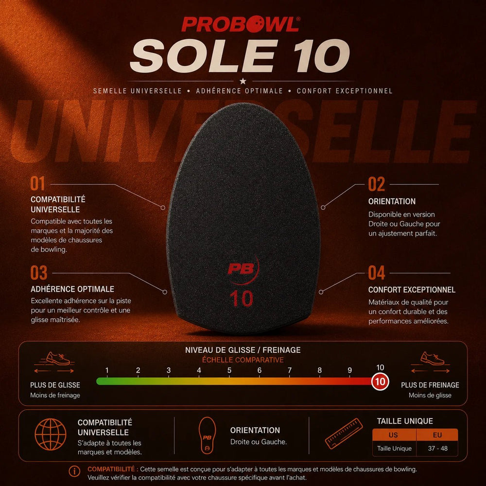 PROBOWL Sole 10 - Taille Unique EU - Bowling Stars