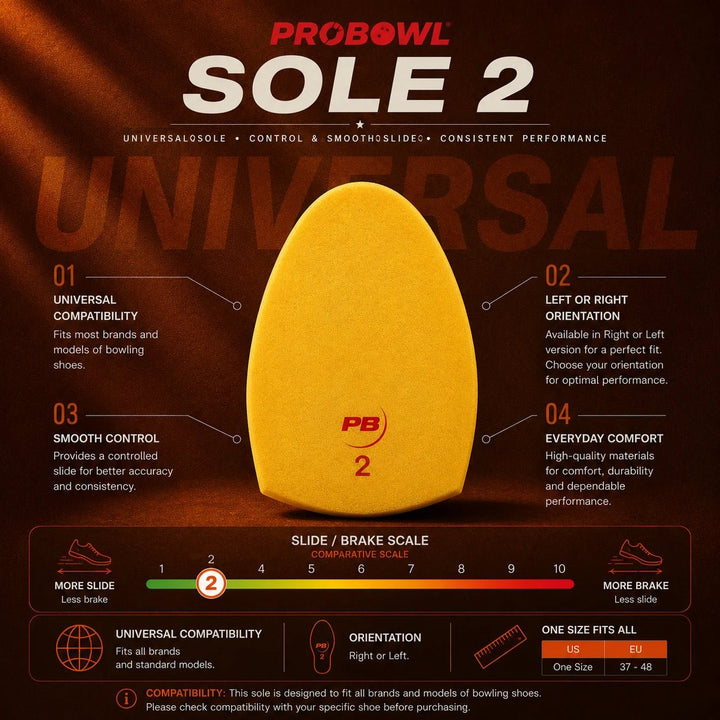 PROBOWL Sole 2 - Taille Unique EU - Bowling Stars