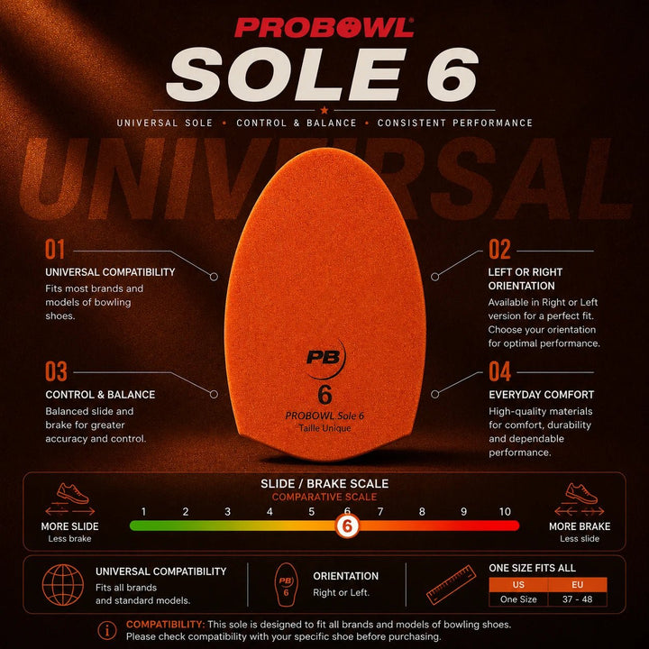 PROBOWL Sole 6 - Taille Unique - Bowling Stars