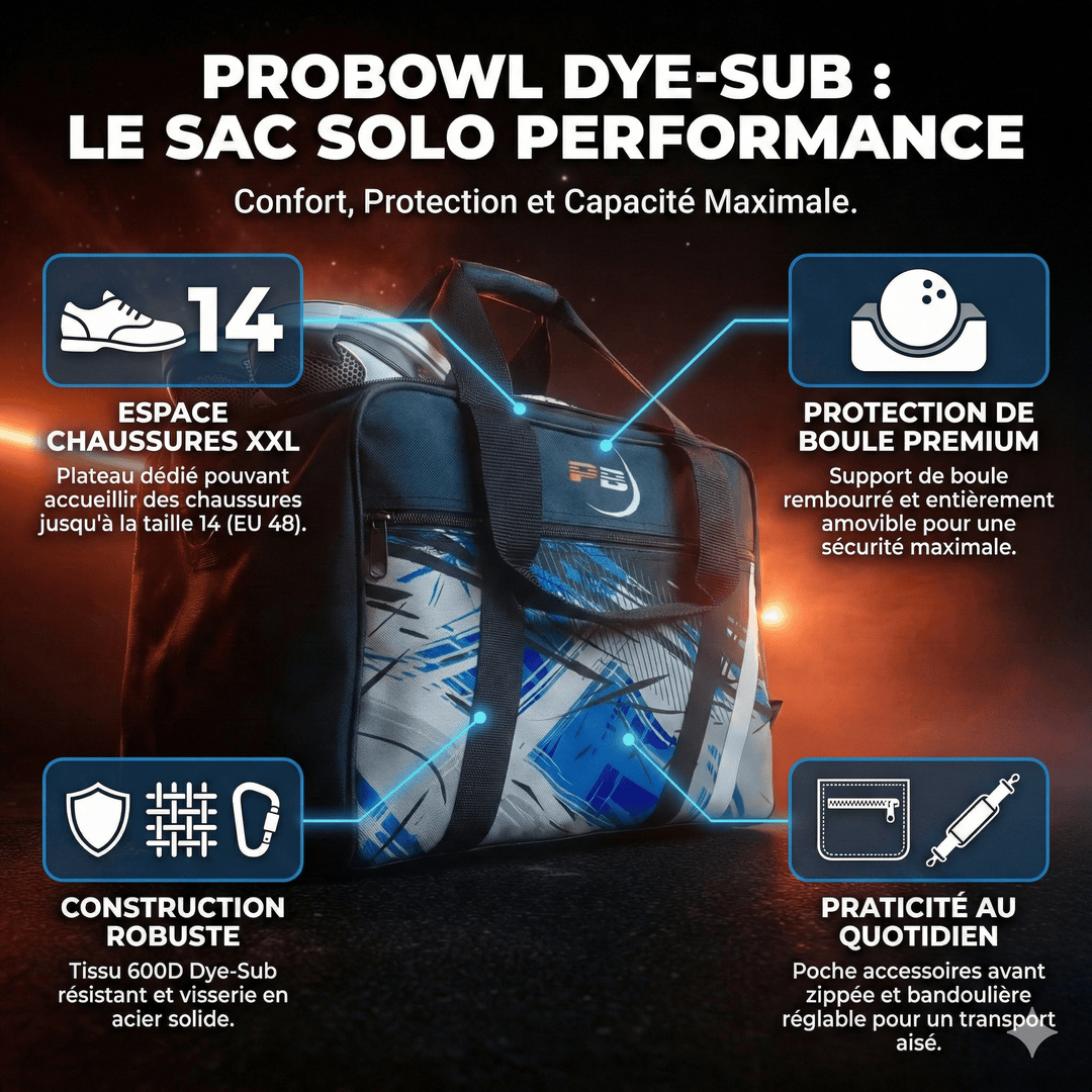 Sac PROBOWL DYE - SUB SINGLE BAG BLUE - Bowling Stars