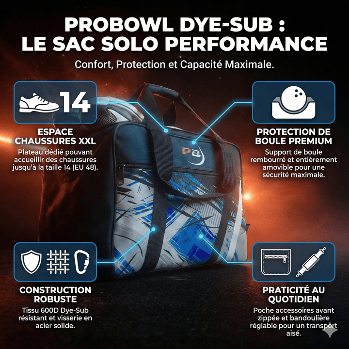 Sac PROBOWL DYE - SUB SINGLE BAG BLUE - Bowling Stars
