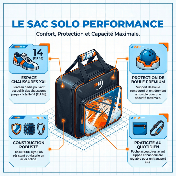 Sac PROBOWL DYE - SUB SINGLE BAG ORANGE - Bowling Stars