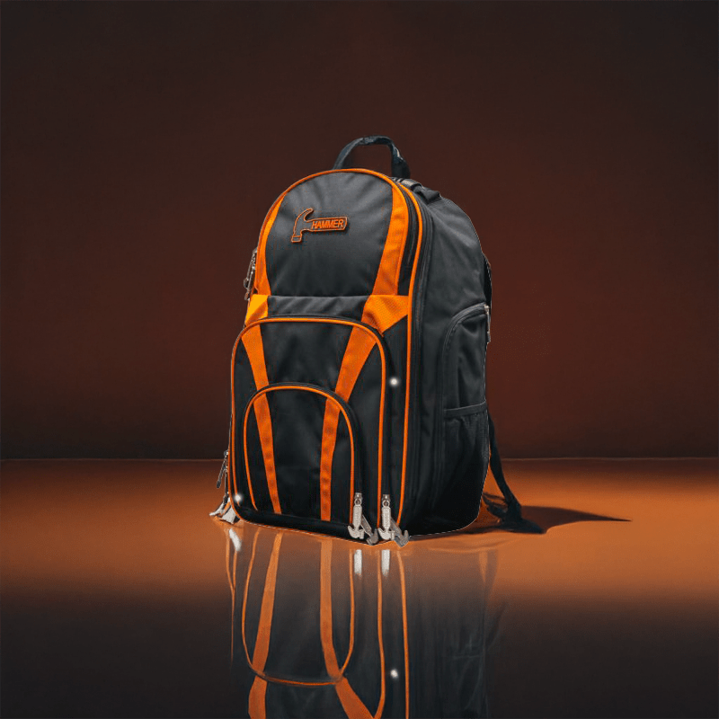 Sac TOURNAMENT BACKPACK BLACK/ORANGE HAMMER - Bowling Stars