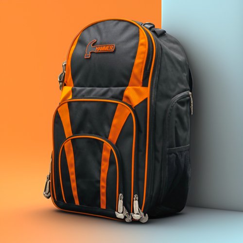 Sac TOURNAMENT BACKPACK BLACK/ORANGE HAMMER - Bowling Stars