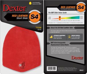 Semelle Dexter S4 en cuir rouge (glissade courte) - Bowling Stars