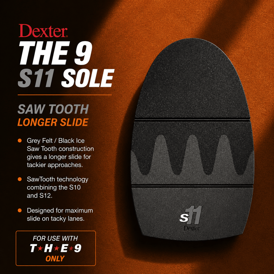 Semelle Dexter The 9 S11 Saw Tooth - Glisse Longue pour Approches Collantes - Bowling Stars