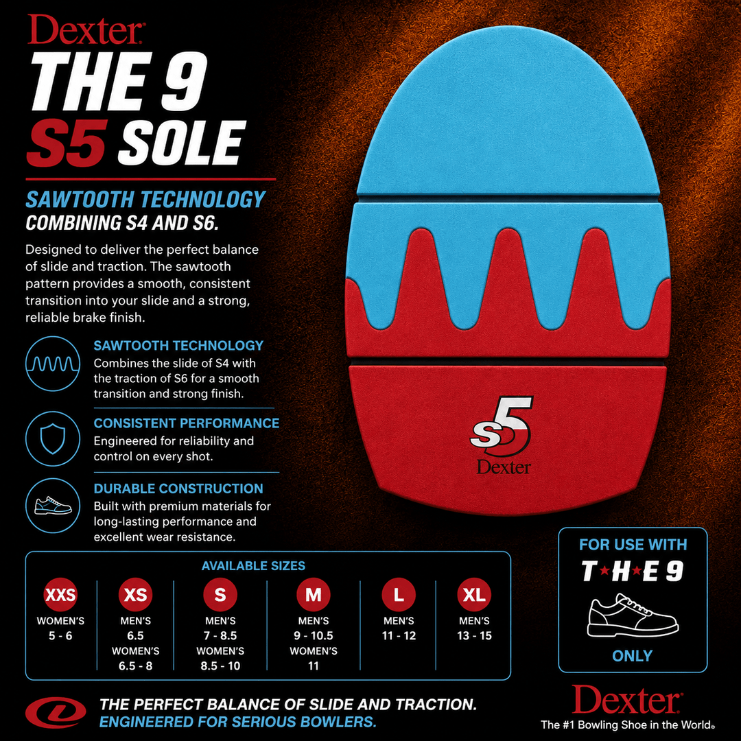 Semelle Dexter The 9 S3 - Glisse Courte avec HyperFlex - Bowling Stars