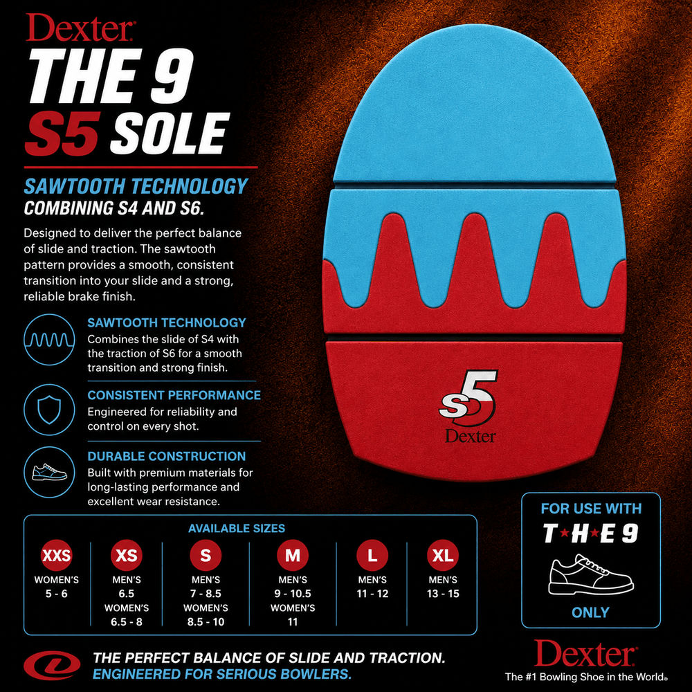 Semelle Dexter The 9 S5 - Technologie Sawtooth - Bowling Stars