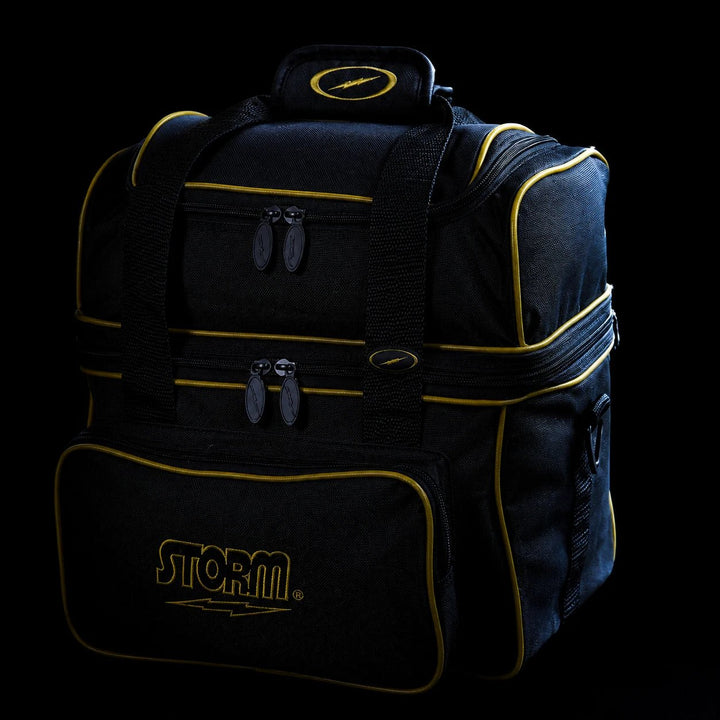 STORM 1-BALL TOTE FLIP BLACK/GOLD - Bowling Stars