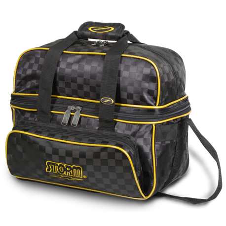 SAC, STORM 2-BALL TOTE DLX BLACK/GOLD - Bowling Star's