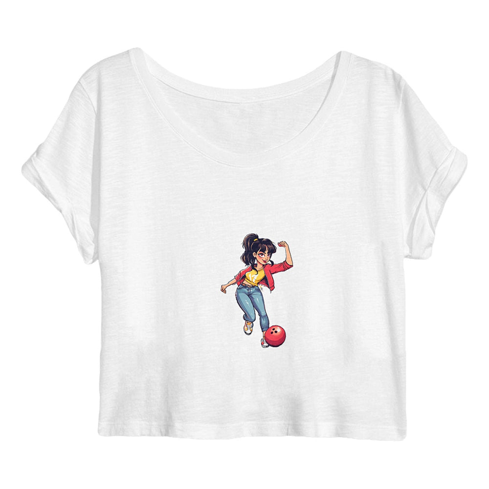 T-Shirt Crop top Femme Bowling Diva - Bowling Stars