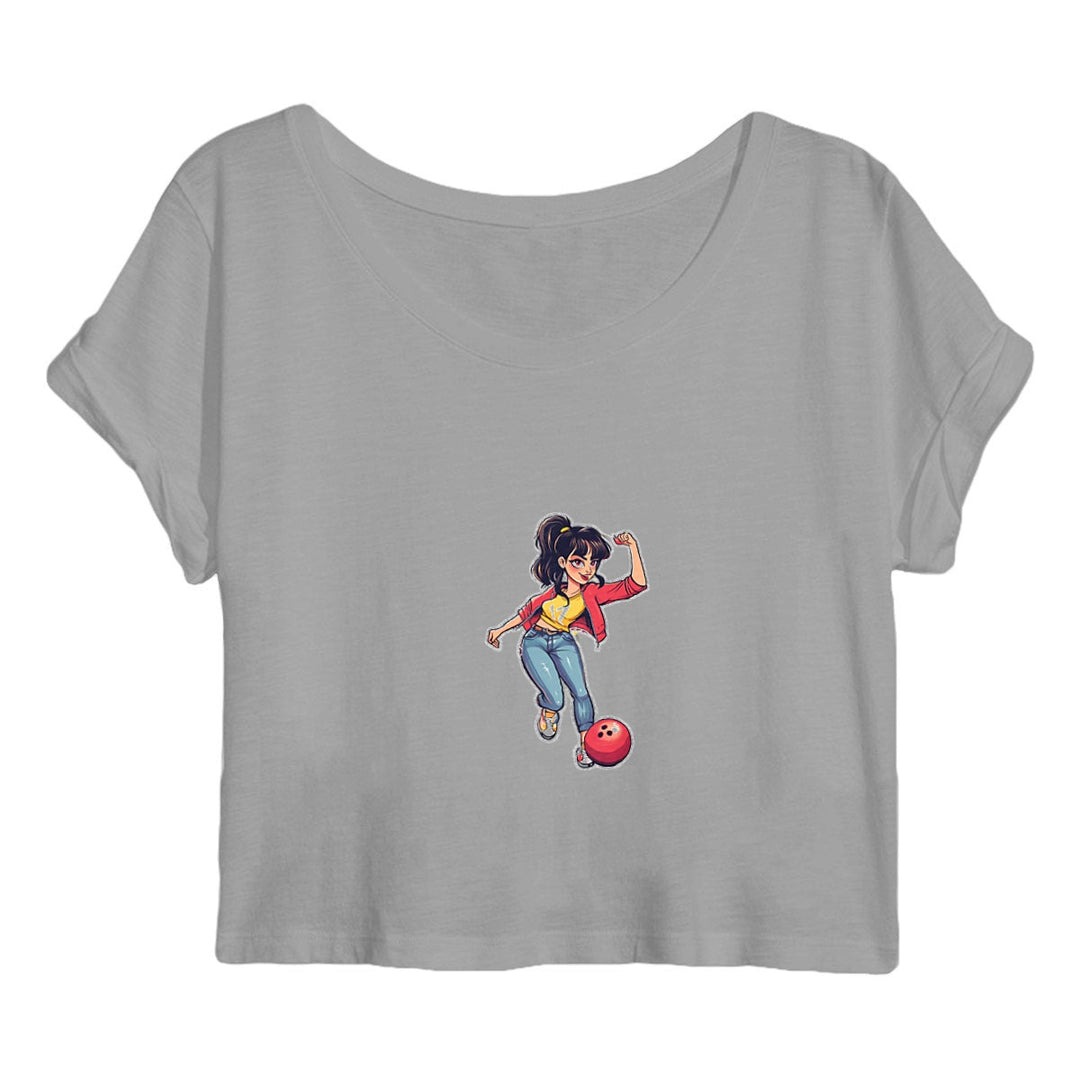 T-Shirt Crop top Femme Bowling Diva - Bowling Stars