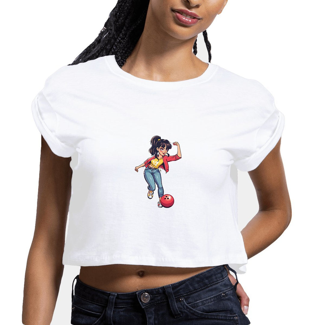 Crop Top T-Shirt Frau Bowling Diva - Bowling Stars