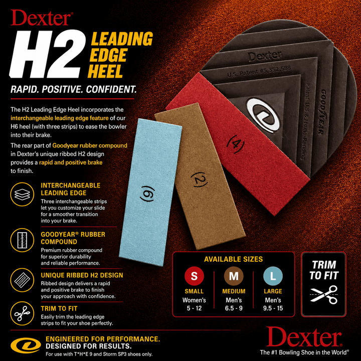 Talon Dexter H2 Leading Edge - Conception Innovante pour Freinage Précis - Bowling Stars