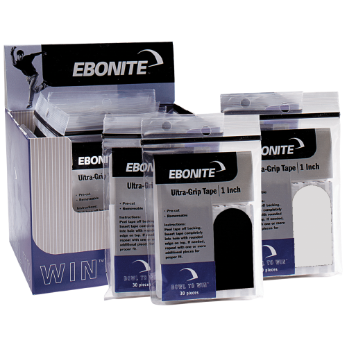 EBONITE ULTRA GRIP TAPE 1/2" SMOOTH BLACK  (30 PC CONSUMER PACK)