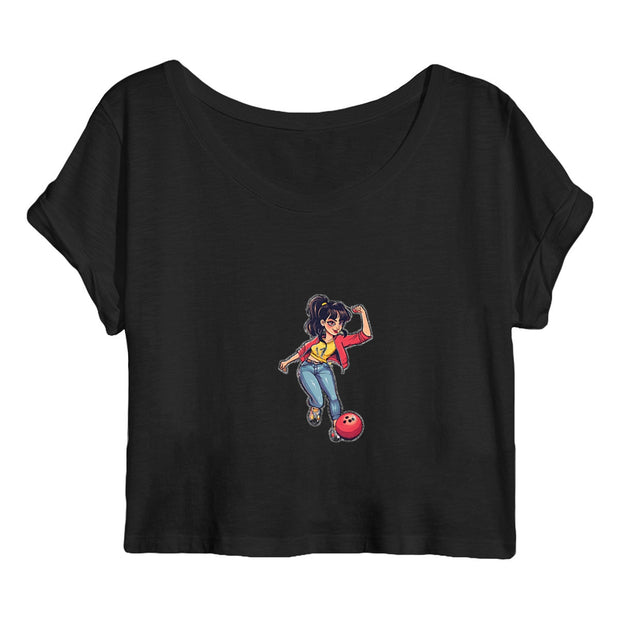 T-Shirt Crop top Femme Bowling Diva